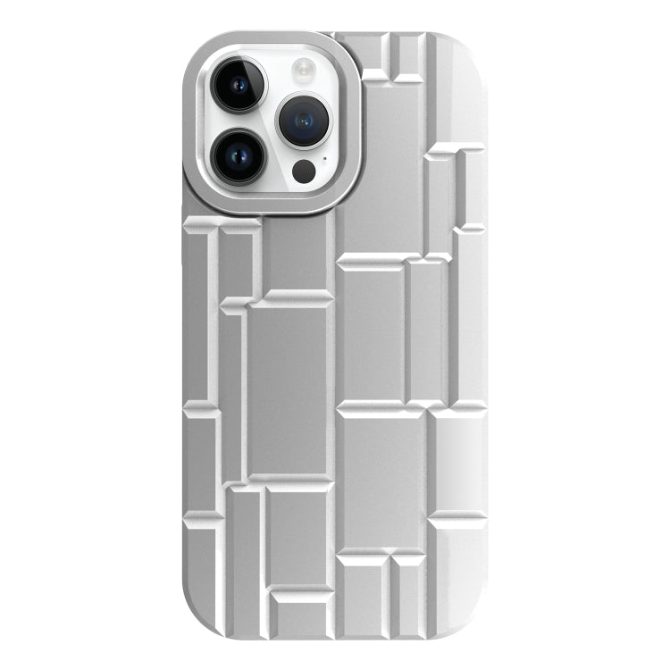For iPhone 14 Pro 3D Ice Cubes Liquid Silicone Phone Case
