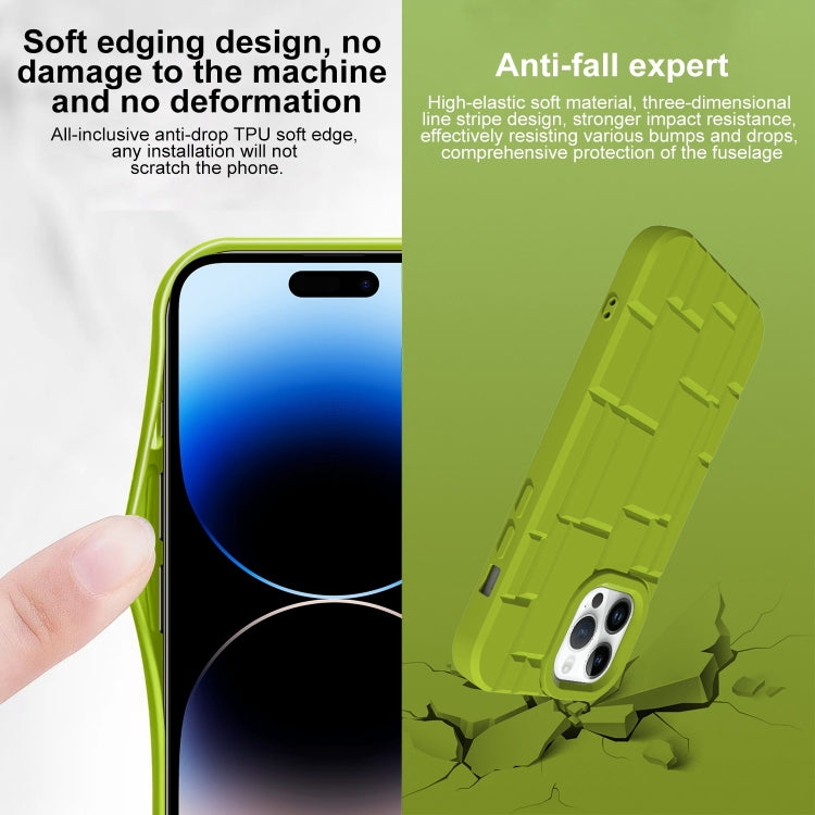 For iPhone 14 Pro 3D Ice Cubes Liquid Silicone Phone Case