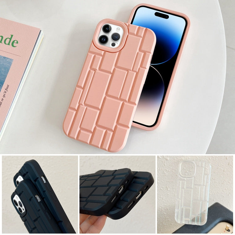 For iPhone 14 Pro 3D Ice Cubes Liquid Silicone Phone Case