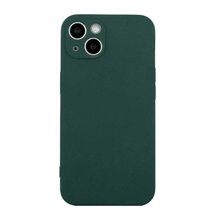 For iPhone 14 Plus  Straight Edge Solid Color TPU Shockproof Phone Case