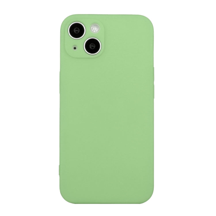 For iPhone 14 Plus  Straight Edge Solid Color TPU Shockproof Phone Case