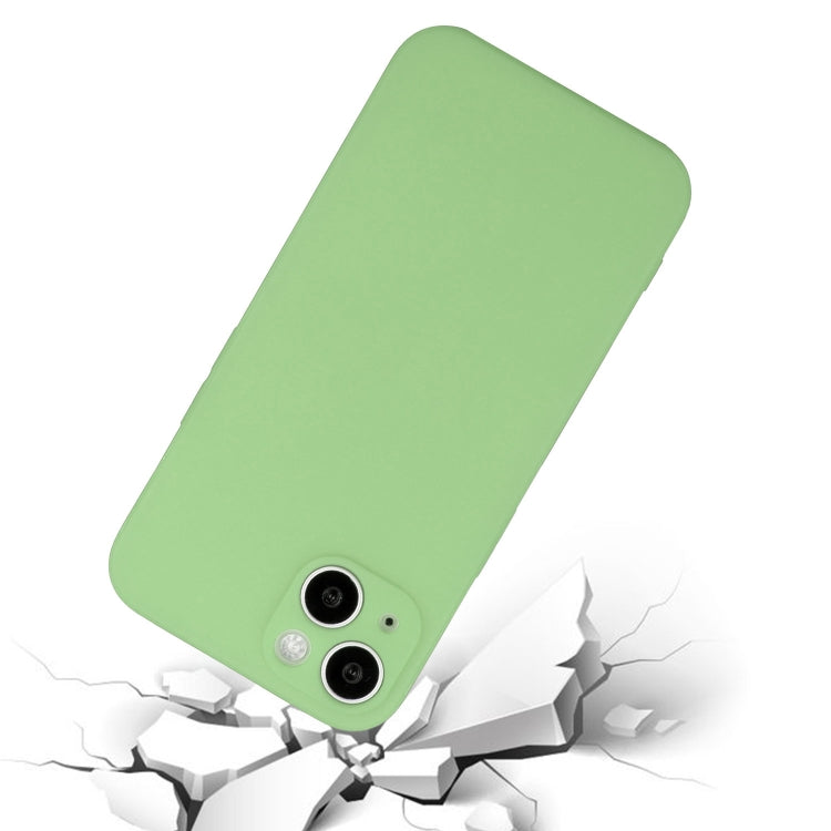 For iPhone 14 Plus  Straight Edge Solid Color TPU Shockproof Phone Case