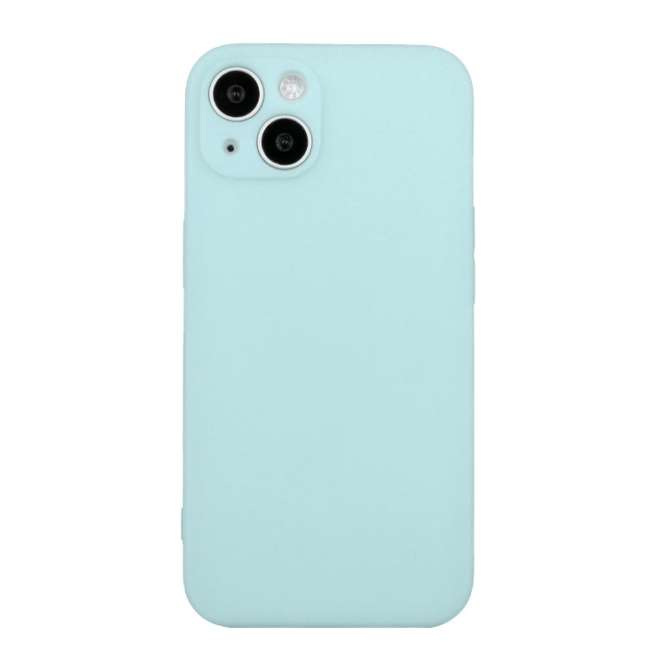 For iPhone 14 Plus  Straight Edge Solid Color TPU Shockproof Phone Case
