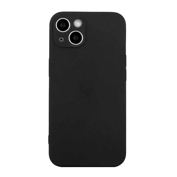 For iPhone 14 Plus  Straight Edge Solid Color TPU Shockproof Phone Case