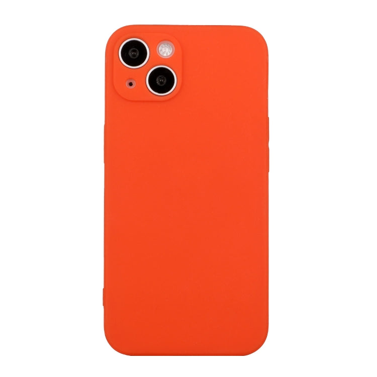For iPhone 14 Plus  Straight Edge Solid Color TPU Shockproof Phone Case