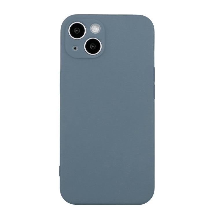For iPhone 14 Plus  Straight Edge Solid Color TPU Shockproof Phone Case