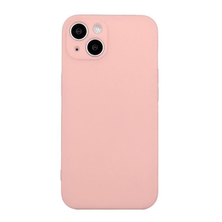 For iPhone 14 Plus  Straight Edge Solid Color TPU Shockproof Phone Case