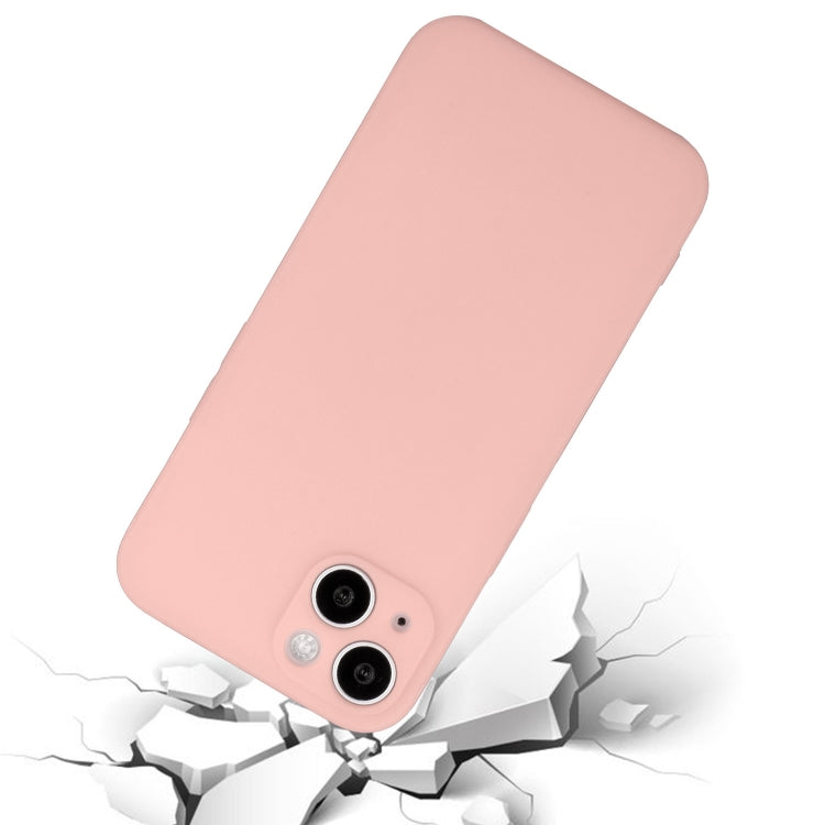 For iPhone 14 Plus  Straight Edge Solid Color TPU Shockproof Phone Case