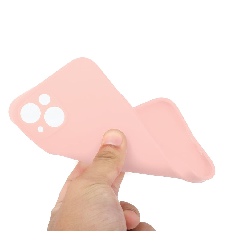 For iPhone 14 Plus  Straight Edge Solid Color TPU Shockproof Phone Case