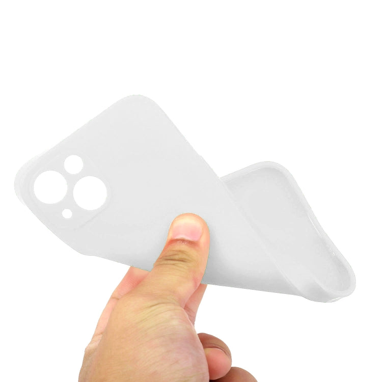 For iPhone 14 Plus  Straight Edge Solid Color TPU Shockproof Phone Case