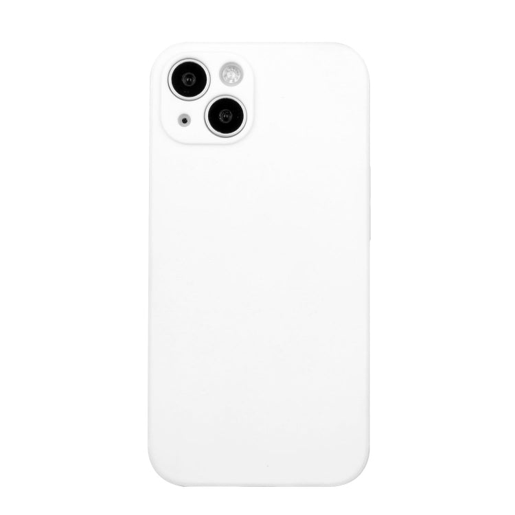 For iPhone 14 Plus  Straight Edge Solid Color TPU Shockproof Phone Case