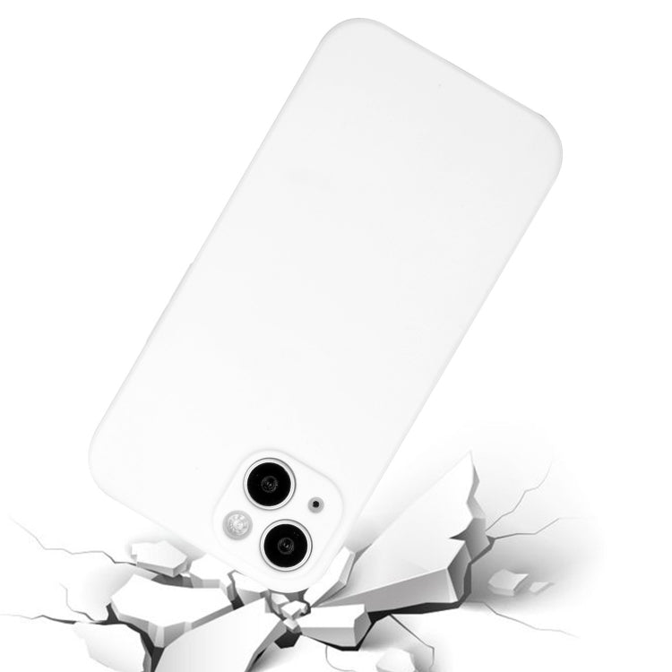 For iPhone 14 Plus  Straight Edge Solid Color TPU Shockproof Phone Case