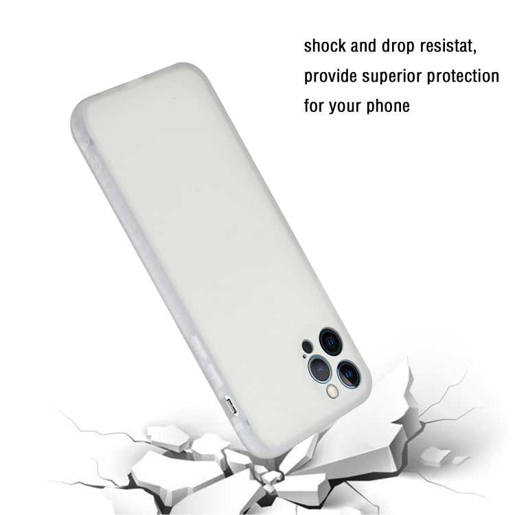 For iPhone 14 Pro Max Straight Edge Solid Color TPU Shockproof Phone Case