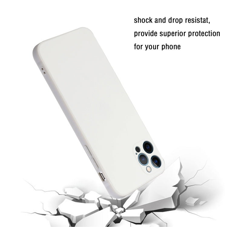 For iPhone 14 Pro Max Straight Edge Solid Color TPU Shockproof Phone Case