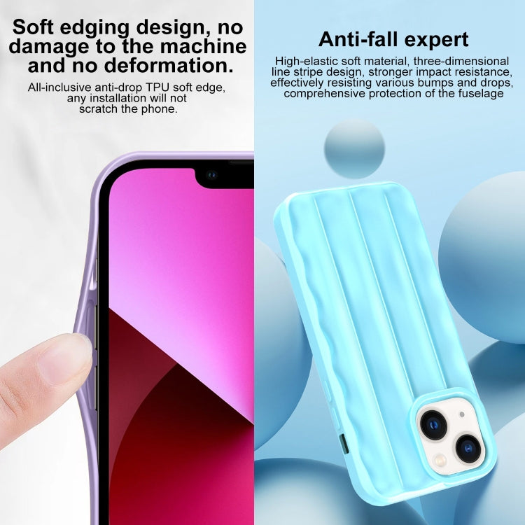 For iPhone 13 3D Stripe TPU Phone Case