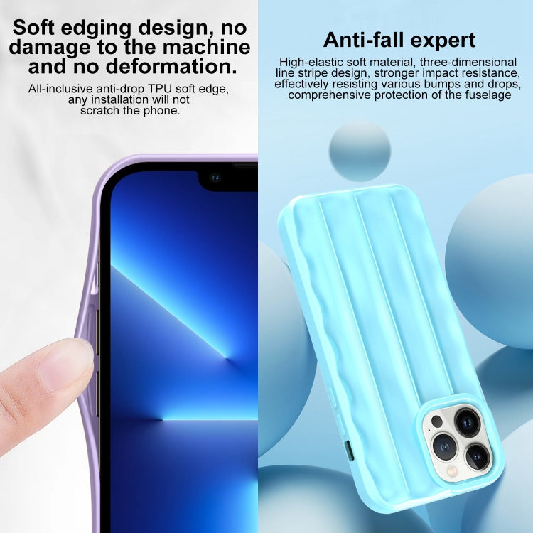 For iPhone 13 Pro 3D Stripe TPU Phone Case
