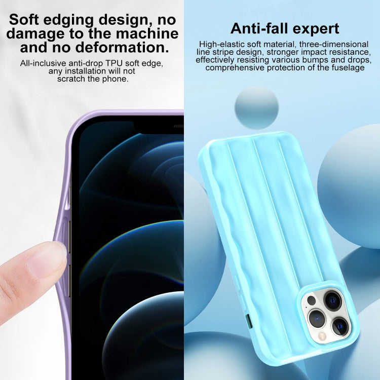 For iPhone 12 Pro Max 3D Stripe TPU Phone Case