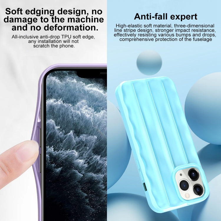 For iPhone 11 Pro Max 3D Stripe TPU Phone Case