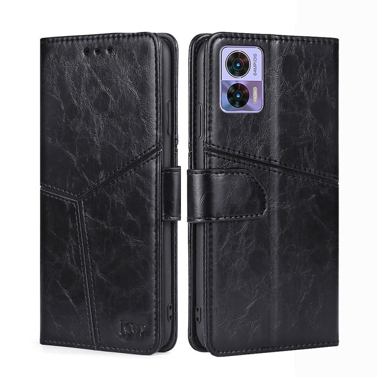 For Motorola Edge 30 Neo Geometric Stitching Leather Phone Case