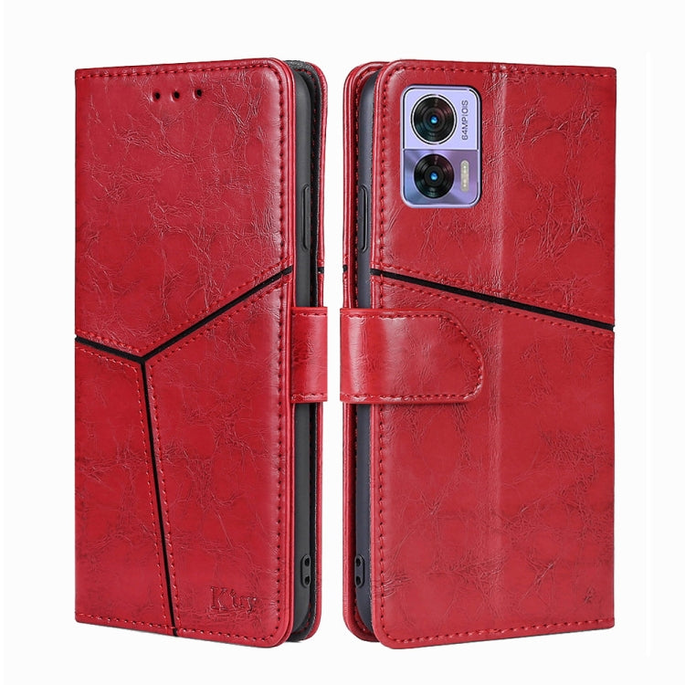 For Motorola Edge 30 Neo Geometric Stitching Leather Phone Case
