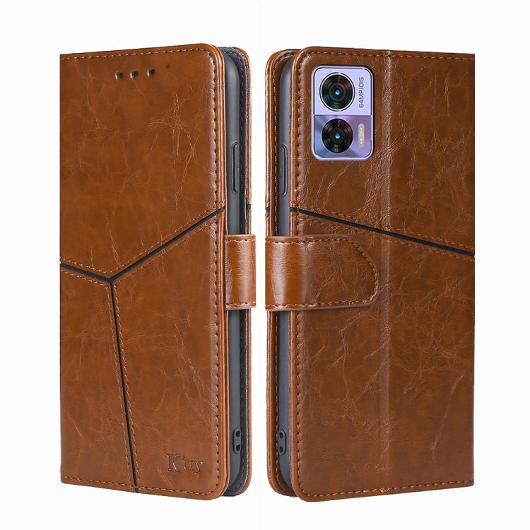 For Motorola Edge 30 Neo Geometric Stitching Leather Phone Case