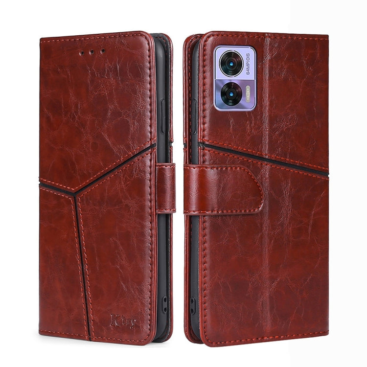 For Motorola Edge 30 Neo Geometric Stitching Leather Phone Case