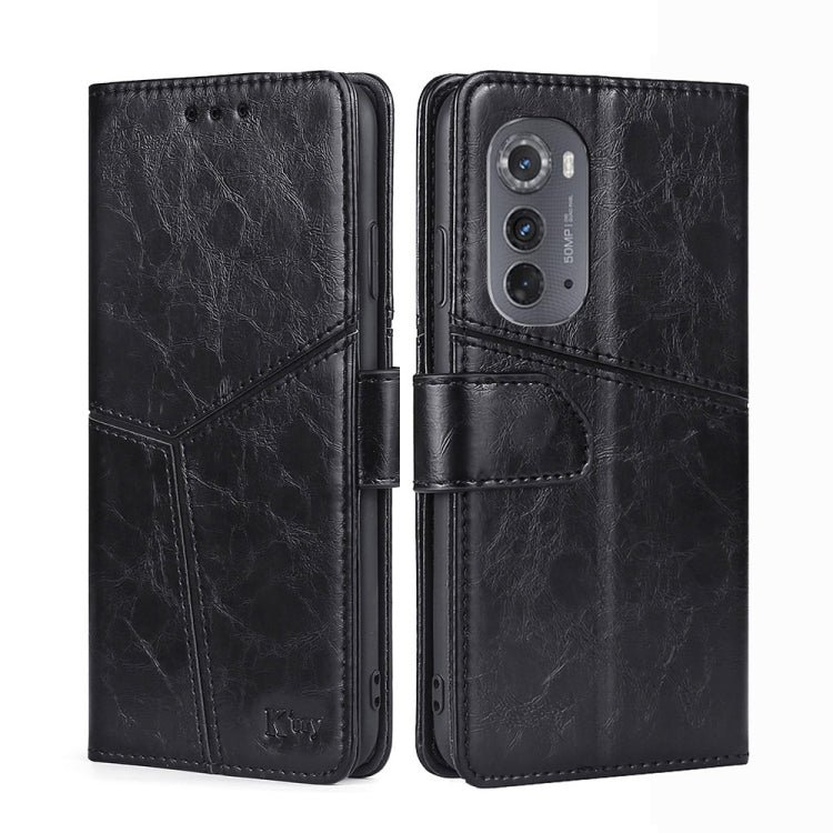For Motorola Edge 2022 Geometric Stitching Leather Phone Case