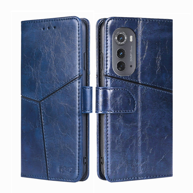 For Motorola Edge 2022 Geometric Stitching Leather Phone Case