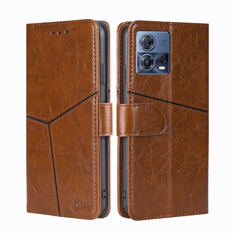 For Motorola Edge S30 Pro 5G/Edge 30 Fusion Geometric Stitching Leather Phone Case