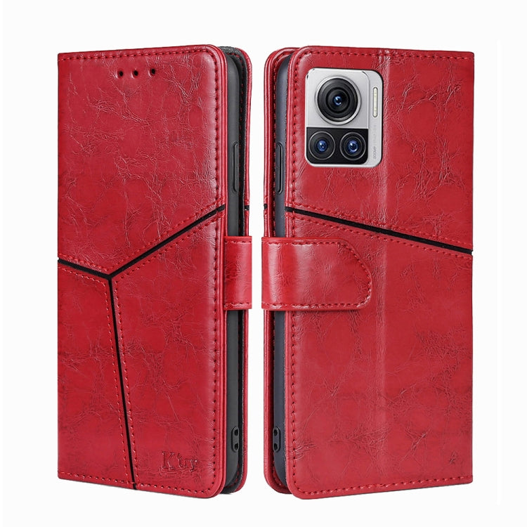 For Motorola Edge X30 Pro 5G/Edge 30 Ultra Geometric Stitching Leather Phone Case