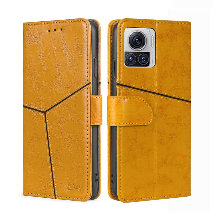 For Motorola Edge X30 Pro 5G/Edge 30 Ultra Geometric Stitching Leather Phone Case
