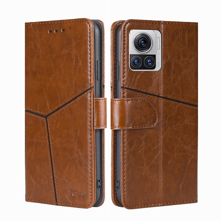 For Motorola Edge X30 Pro 5G/Edge 30 Ultra Geometric Stitching Leather Phone Case