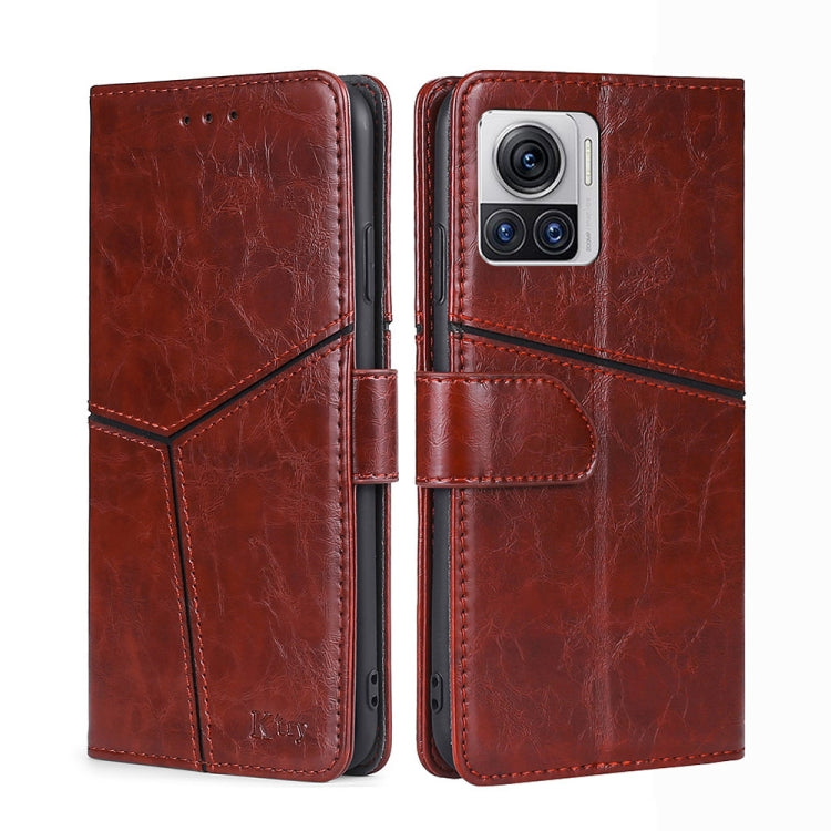 For Motorola Edge X30 Pro 5G/Edge 30 Ultra Geometric Stitching Leather Phone Case