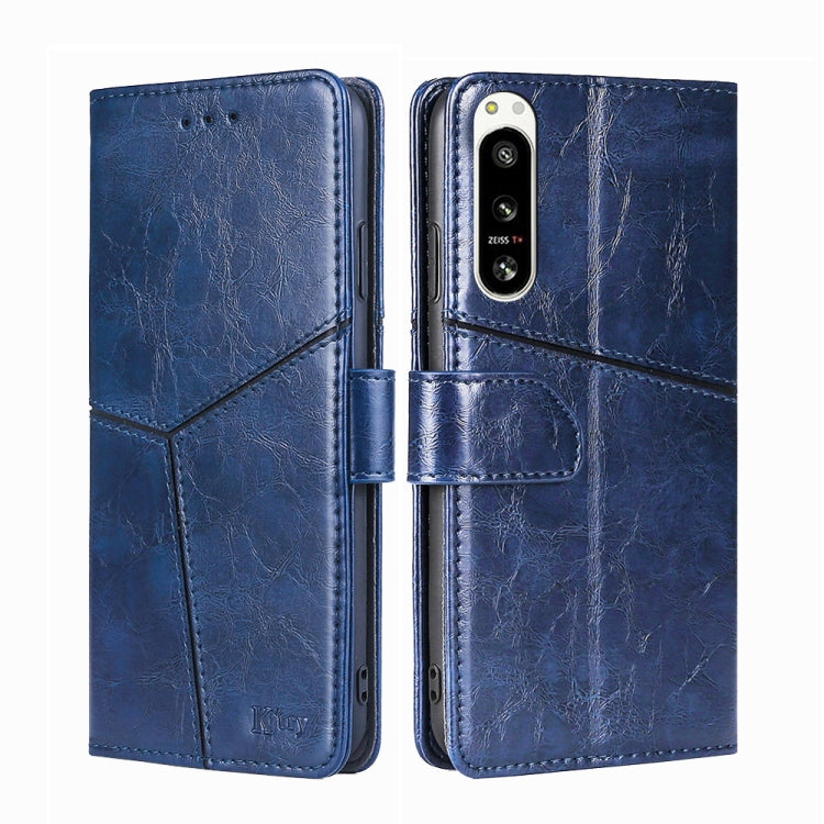 For Sony Xperia 5 IV Geometric Stitching Leather Phone Case