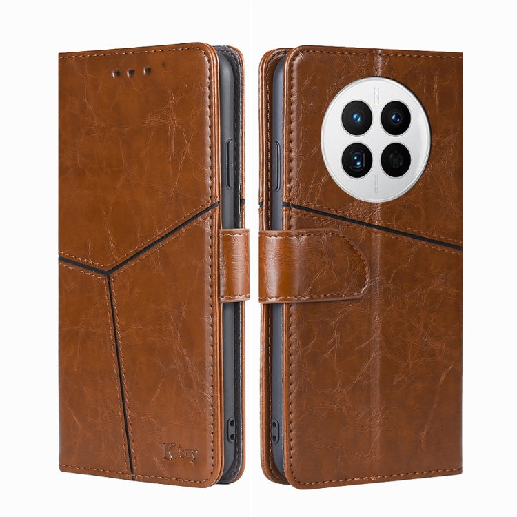 For Huawei Mate 50 Geometric Stitching Leather Phone Case