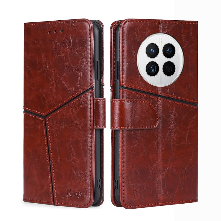 For Huawei Mate 50 Geometric Stitching Leather Phone Case
