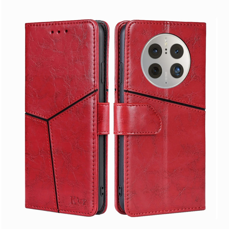 For Huawei Mate 50 Pro Geometric Stitching Leather Phone Case