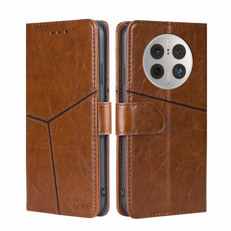 For Huawei Mate 50 Pro Geometric Stitching Leather Phone Case