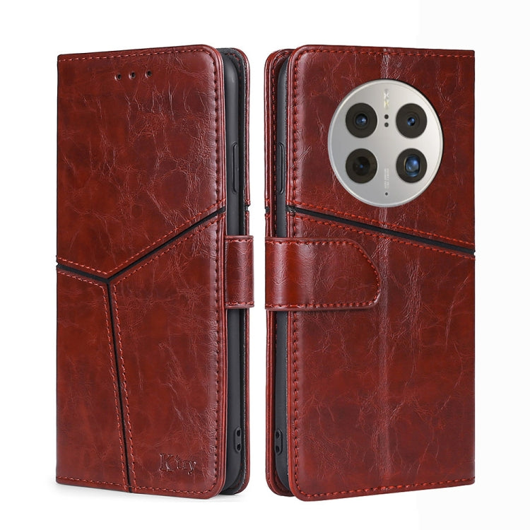 For Huawei Mate 50 Pro Geometric Stitching Leather Phone Case