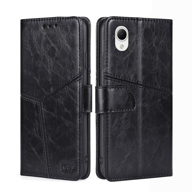 For Samsung Galaxy A23e/A22e Geometric Stitching Leather Phone Case