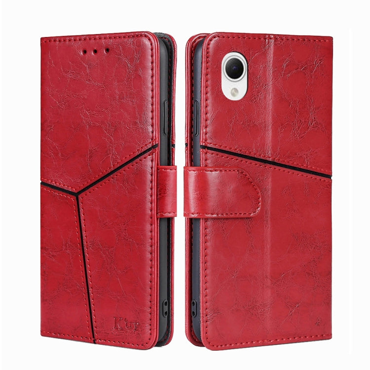 For Samsung Galaxy A23e/A22e Geometric Stitching Leather Phone Case