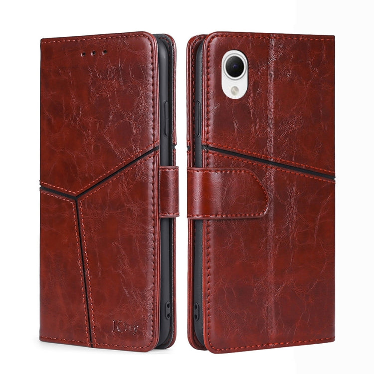 For Samsung Galaxy A23e/A22e Geometric Stitching Leather Phone Case