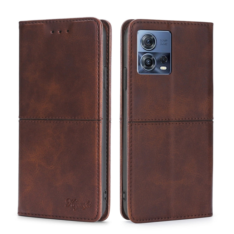 For Motorola Edge S30 Pro 5G/Edge 30 Fusion Cow Texture Magnetic Horizontal Flip Leather Phone Case