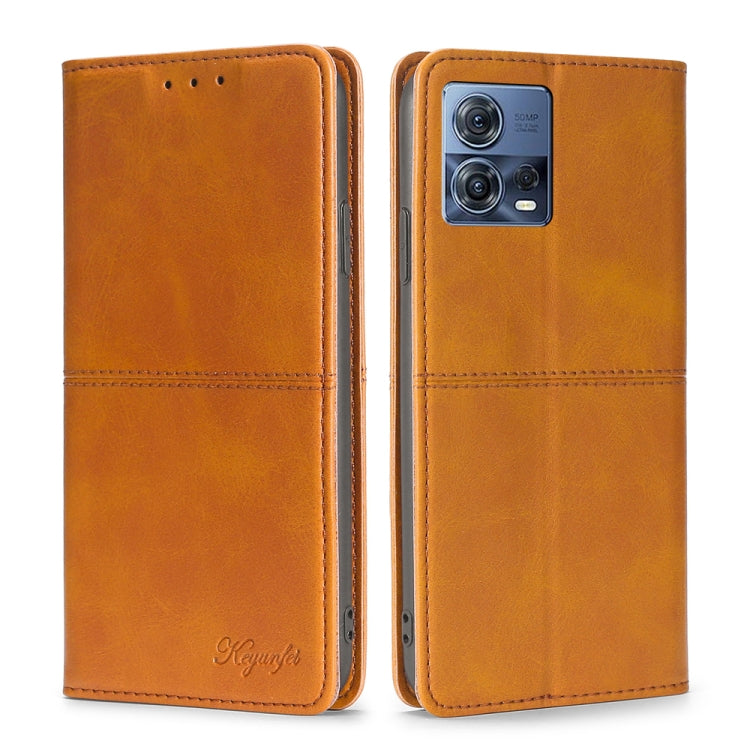 For Motorola Edge S30 Pro 5G/Edge 30 Fusion Cow Texture Magnetic Horizontal Flip Leather Phone Case