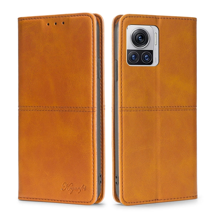 For Motorola Edge X30 Pro 5G/Edge 30 Ultra Cow Texture Magnetic Horizontal Flip Leather Phone Case