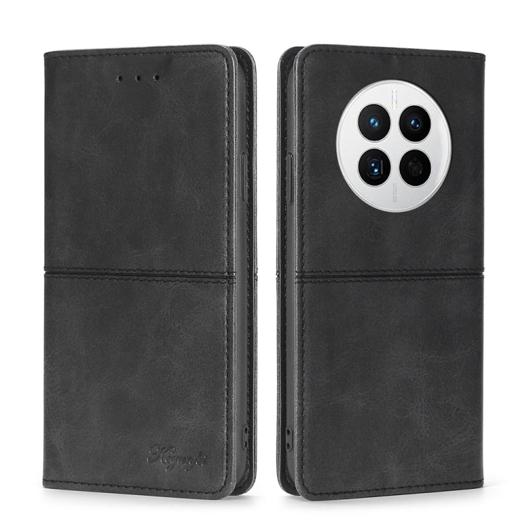 For Huawei Mate 50 Cow Texture Magnetic Horizontal Flip Leather Phone Case