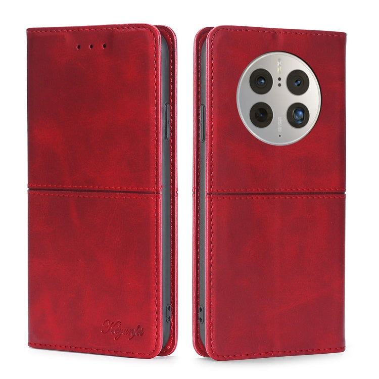 For Huawei Mate 50 Pro Cow Texture Magnetic Horizontal Flip Leather Phone Case