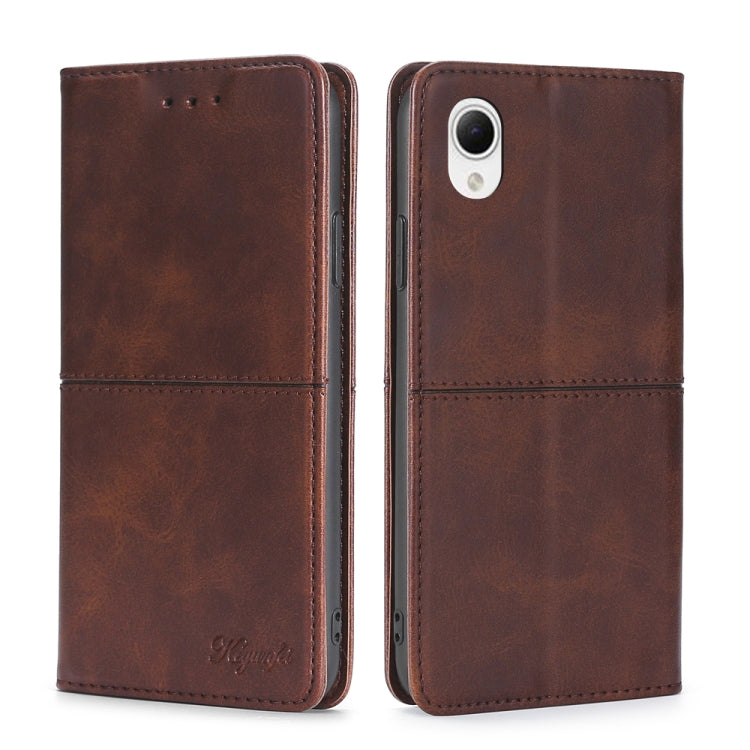 For Samsung Galaxy A23e/A22e Cow Texture Magnetic Horizontal Flip Leather Phone Case