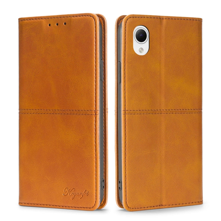 For Samsung Galaxy A23e/A22e Cow Texture Magnetic Horizontal Flip Leather Phone Case
