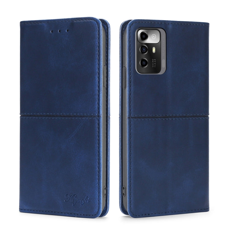 For ZTE Blade A72 5G Cow Texture Magnetic Horizontal Flip Leather Phone Case